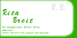 rita breit business card